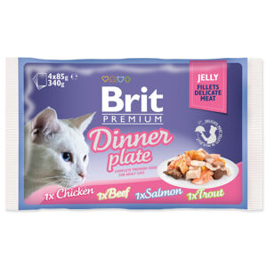 BRIT PREMIUM CAT KAPSICKY DELICATE FILLETS IN JELLY DINNER PLATE 340G (293-111244)